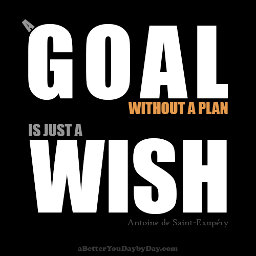 Quote: A goal without a plan is just a wish.